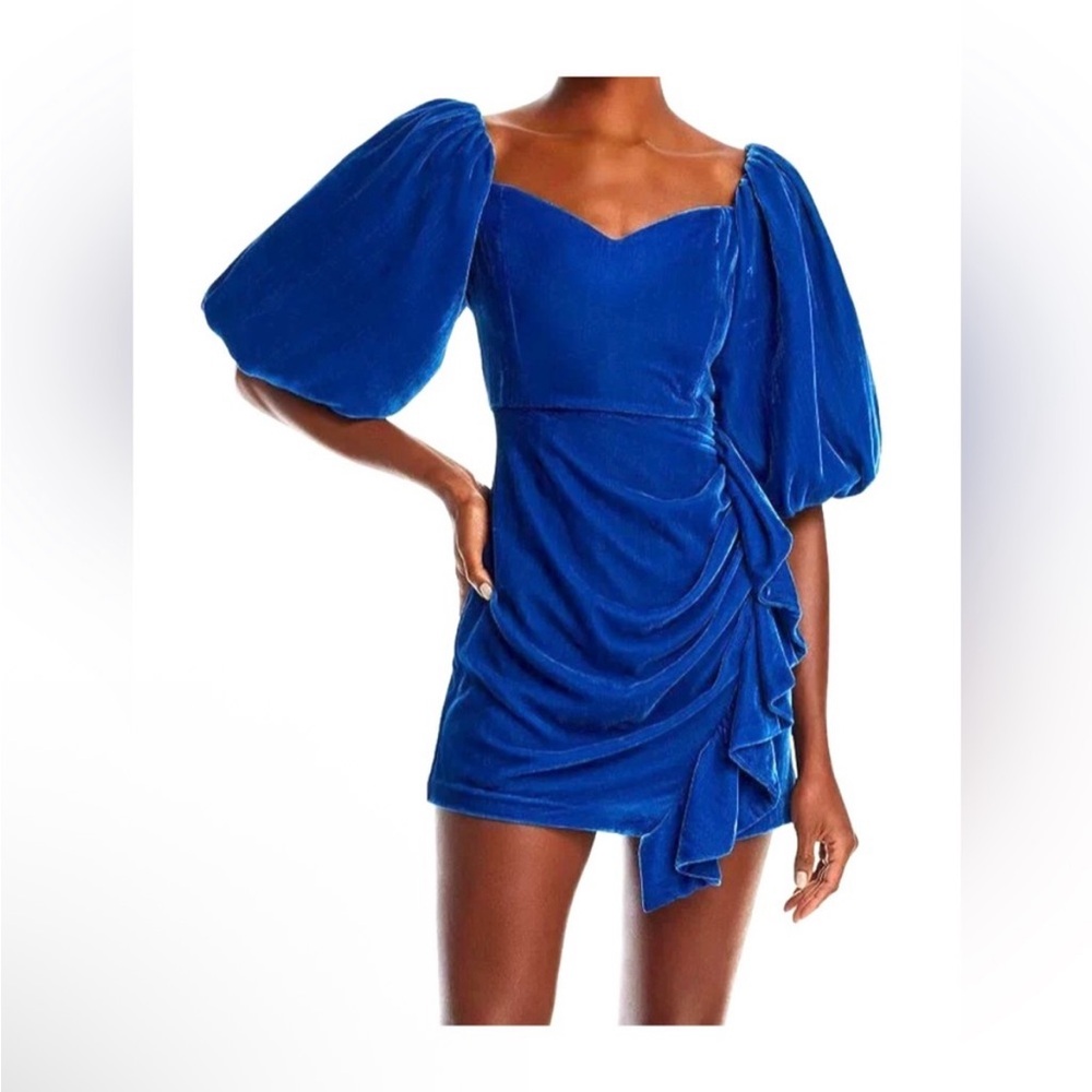 RHODE Adrian Royal Blue Mini Dress
